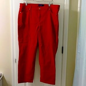 Pants Bandolino Brand.  Mandie Style.  Size 18W short. Red. NWOT